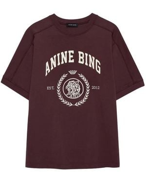 Anine Bing Jaylin T-Shirt Collegiate - Purple