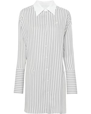 Courreges Logo-Patch Striped Shirt - White