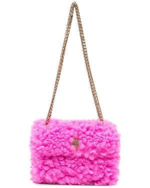 Kurt Geiger Mini Kensington Faux-Shearling Shoulder Bag - Pink