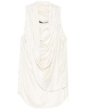 Julius Draped Vest - White