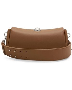 Ami Paris Cow Leather Carrousel Bag - Brown