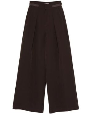 ERMANNO FIRENZE Broek Met Geplooid Detail - Zwart