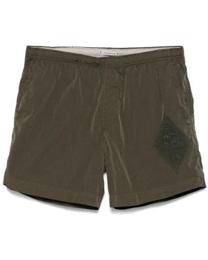 C.P. Company Bañador con logo bordado - Verde