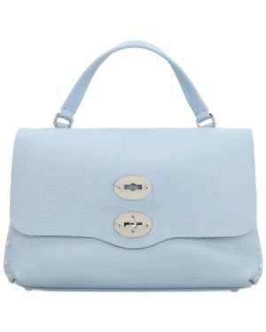 Zanellato Borsa Tote Postina Piccola Con Borchie - Blu