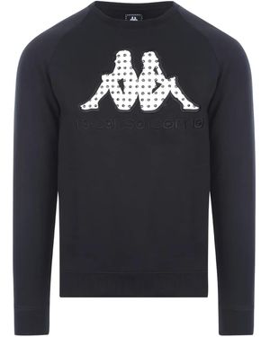 Kappa X 10 Corso Como Logo-Embroidered Sweatshirt - Blue