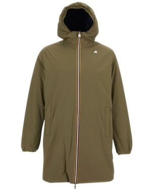 K-Way Chaqueta Reversible Con Capucha - Verde