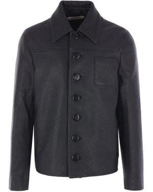 NAMACHEKO William Leather Jacket - Blue