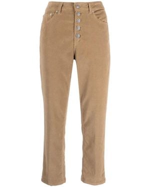 Dondup Mid-Rise Cropped Trousers - Natural