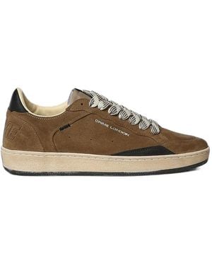 Crime London Chelsea Suede Panelled Trainers - Brown