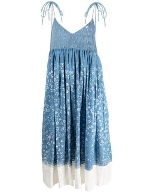 STORY mfg. Daisy A-Line Dress - Blue