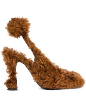 Moschino Shearling Court Shoes - Brown