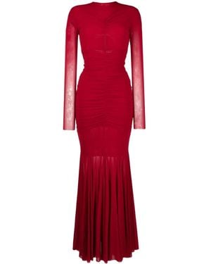 Philosophy Di Lorenzo Serafini Cut-Out Ruched Maxi Dress - Red
