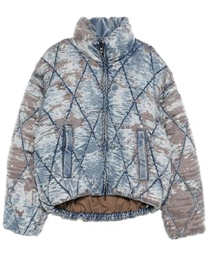 DIESEL Gesteppte Jeansjacke - Blau