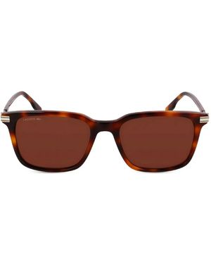 Lacoste Square-Frame Sunglasses - Brown