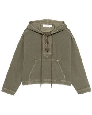 Golden Goose Lace-Up Hoodie - Green