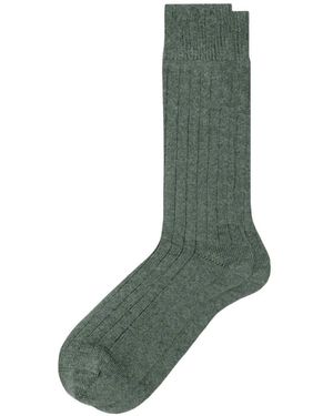 Pantherella Waddington Socken Aus Geripptem Strick - Grün