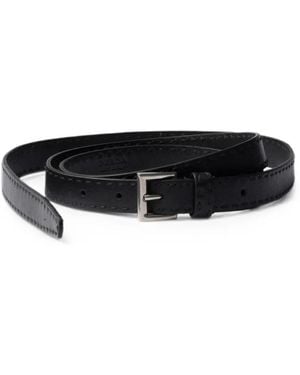 Prada Antiqued Leather Belt - Black