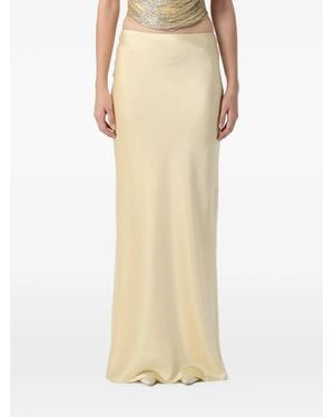 Cult Gaia Satin-Finish Maxi Skirt - Natural
