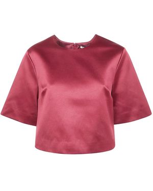 By Malene Birger Top Met Korte Mouwen - Rood