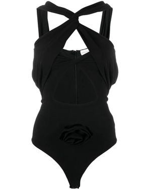 Magda Butrym Twisted Cut-Out Bodysuit - Black