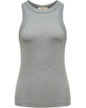 12 STOREEZ High-Neck Sleeveless Top - Gray