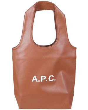 A.P.C. Small Ninon Logo-Detail Tote Bag - Orange