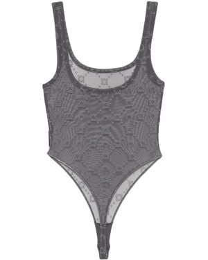Marine Serre Body con monograma - Gris