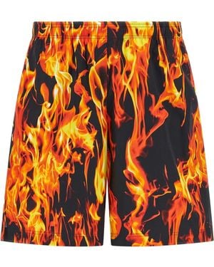 Vetements Fire Bermuda Shorts - Orange