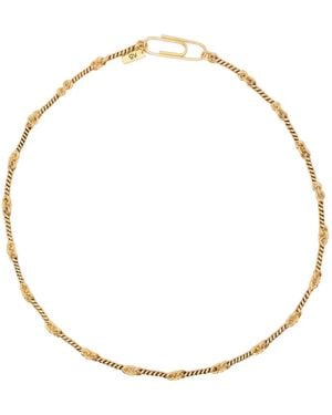 Aurelie Bidermann Twisted Chain Heart Necklace - Metallic