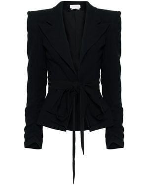 Saiid Kobeisy Tailored Crepe Jacket - Black