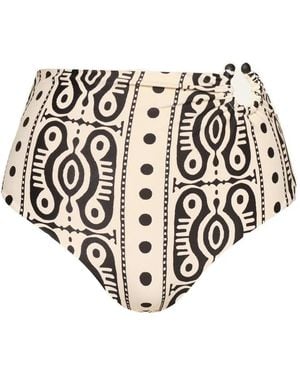 Johanna Ortiz Taita Bikinislip Met Print - Wit