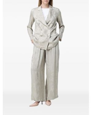 ARMANI EXCHANGE Floral-Print Satin Pants - Gray