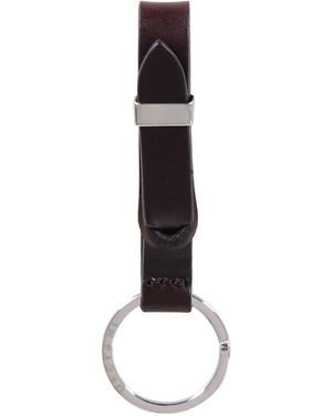 Orciani Leather Keyring - White
