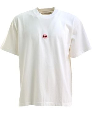 ALBERTO BRESCI T-Shirt Met Korte Mouwen En Varkensneus - Wit