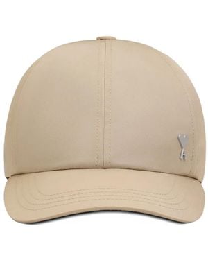 Ami Paris Logo-Plaque Baseball Cap - Natural