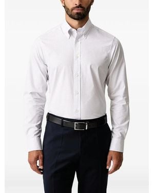 GANT Check-Pattern Button-Down Shirt - White