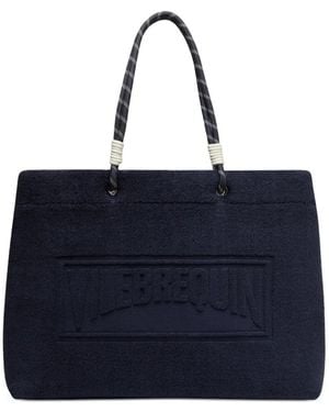 Vilebrequin Logo-Jacquard Terry Beach Bag - Blue