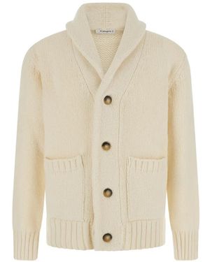 Kangra Cardigan Mit Schalkragen - Weiß