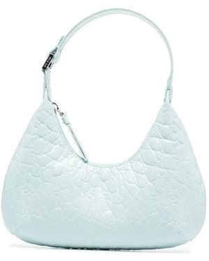 BY FAR Baby Amber Crocodile-Pattern Bag - Blue