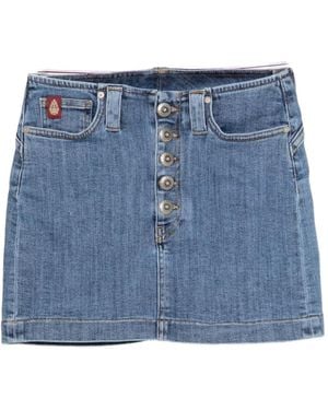 Dondup Button-Up Denim Mini Skirt - Blue