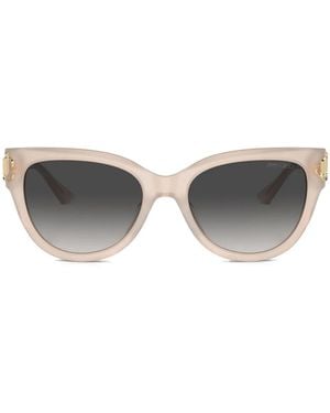 Jimmy Choo Sonnenbrille Mit Logo-Schild - Grau