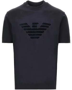 Emporio Armani Eagle-Print T-Shirt - Blue