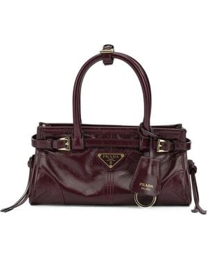 Prada Bonnie Leather Mini-Bag - Purple