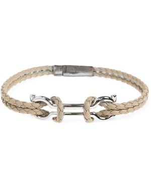 Ferragamo Gancini Braided Bracelet - Metallic
