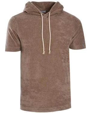 Gran Sasso Short-Sleeve Hoodie - Brown