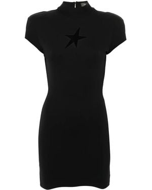 Mugler Star Mini Dress - Black