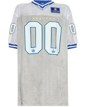 Off-White c/o Virgil Abloh Dress Made Of Combined Fabrics - Blue