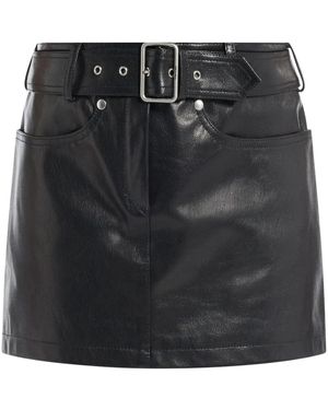 Tom Ford レザー ミニスカート - ブラック