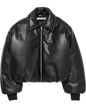 Acne Studios パデッド レザージャケット - ブラック