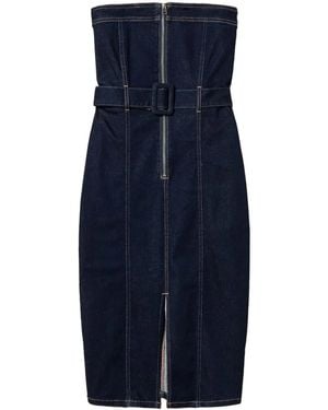 Twinset Denim Bustier Dress - Blue
